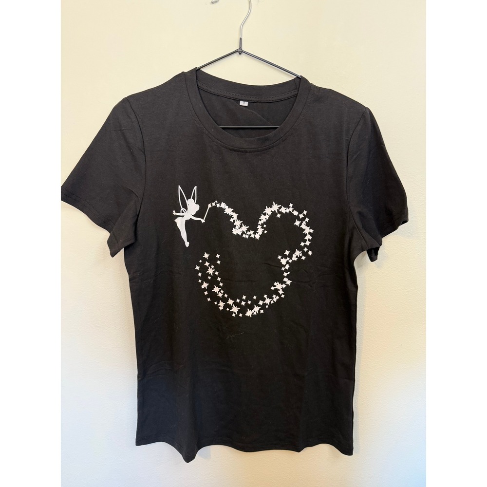 Unbranded Fairy Star Heart Graphic Tee Women S Black Y2K Fairycore Whimsigoth